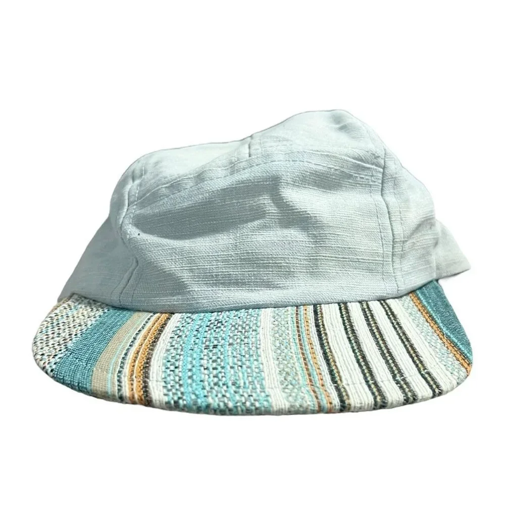 George Hats YOUTH Light Blue Striped Bill Cap Hat